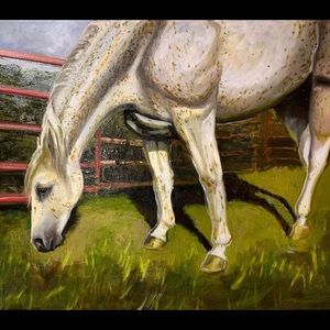 Original Art “Fleabitten Grey” Oil On Canvas